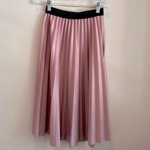 Blush pink midi skirt from Paris